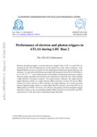 Performance of electron and photon triggers in ATLAS during LHC Run 2