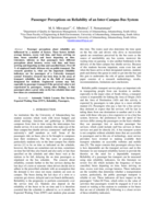 Passenger perceptions on reliability of an inter-campus bus system