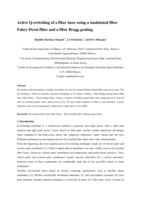 Active Q-switching of a fiber laser using a modulated fiber Fabry-Perot filter and a fiber bragg grating