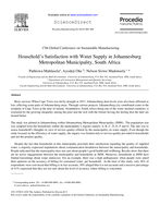 Household’s satisfaction with water supply in Johannesburg Metropolitan Municipality, South Africa