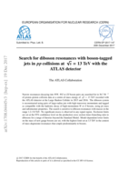Search for diboson resonances with boson-tagged jets in pp collisions at √s = 13 TeV with the ATLAS detector