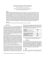 Life Cycle Assessment of Solar Chimneys