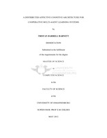 A distributed affective cognitive architecture for cooperative multi-agent learning systems