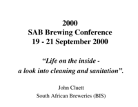 Cleanability of certain stainless steel surface finishes in the brewing process