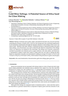 Gold mine tailings : a potential source of silica sand for glass making