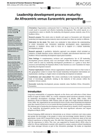 Leadership development process maturity:  An Afrocentric versus Eurocentric perspective