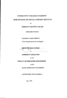 Community college students' perceptions on social support services