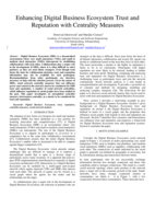 Enhancing digital business ecosystem trust and reputation with centrality measures