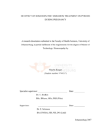 The effect of homoeopathic similimum treatment on pyrosis during pregnancy