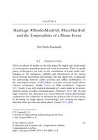 Hashtags : #RhodesMustFall, #FeesMustFall and the temporalities of a meme event