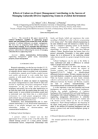 Effects of culture on project management contributing to the success of managing culturally diverse engineering teams in a global environment
