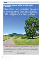 Dissecting interpretation lessons of Section 26 of the constitution, 1996 in light of the Baron case