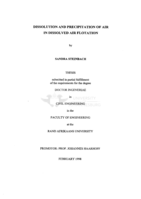 Dissolution and precipitation of air in dissolved air flotation