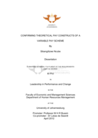 Confirming theoretical pay constructs of a variable pay scheme