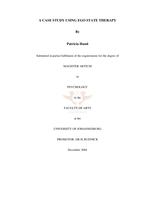 A case study using ego state therapy