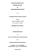 Die bestuursleier van 'n tegniese kollege as ondernemingsbestuurder