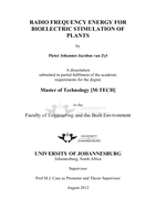 Radio frequency energy for bioelectric stimulation of plants