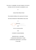 "Two souls" leadership: dynamic interplay of Ubuntu, Western and New Testament leadership values