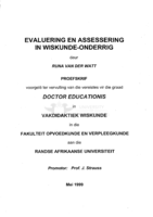 Evaluering en assessering in wiskunde-onderrig
