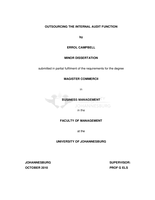 Outsourcing the internal audit function