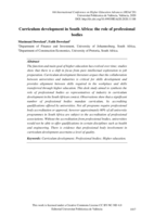 Curriculum development in South Africa : the role of professional bodies