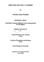 Emotions and adult learning