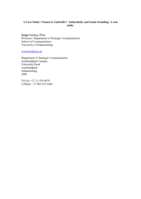 A case study : Chanel or Gabrielle? authenticity and iconic branding : a case study