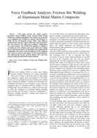Force feedback analysis: friction stir welding of aluminium metal matrix composite