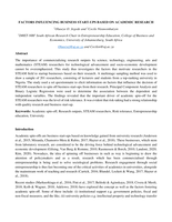 Factors influencing business start-ups based on academic research