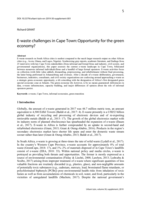 E-waste challenges in Cape Town : opportunity for the green economy?