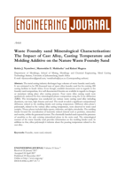 Waste foundry sand mineralogical characterisation : the impact of cast alloy, casting temperature and molding additive on the nature waste foundry sand