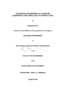 Telephone interference caused by harmonics and unbalance in power lines