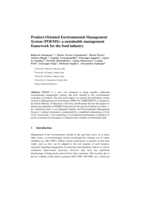 Product-oriented environmental management system (POEMS): a sustainable management framework for the food industry