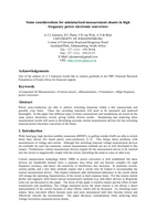 Some considerations for miniaturized measurement shunts in high frequency power electronic converters.