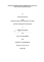 Knowledge-sharing through communities of practice at institutions of higher education