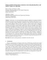 Outage prediction during intense rainstorm events using Queuing theory and Markov Chains over radio links