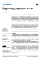Co-Operative Learning and Resilience to COVID-19 in a Small-Sized South African Enterprise