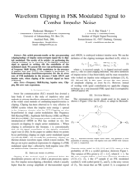 Waveform clipping in FSK modulated signal to combat impulse noise