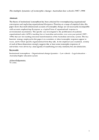 The multiple dynamics of isomorphic change : Australian law schools 1987–1996