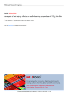 Analysis of sol aging effects on self-cleaning properties of TiO2 thin film