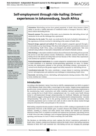 Self-employment through ride-hailing : drivers’ experiences in Johannesburg, South Africa