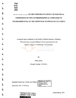 An in-vitro study of the comparative effect of individual components of two anthroposophical complexes to chloramphenicol on the growth of Staphylococcus aureus