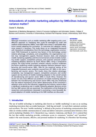 Antecedents of mobile marketing adoption by SMEs : Does industry variance matter?