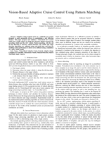 Vision-based adaptive cruise control using pattern matching