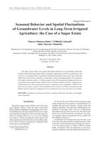 Seasonal behaviour and spatial fluctuations of groundwater levels in long-term irrigated agriculture : the case of Wonji Shoa Sugar Estate (Ethiopia)