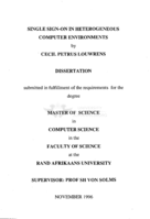 Single sign-on in heterogeneous computer environments