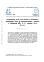 Measurement of the cross-section for electroweak production of dijets in association with a Z boson in pp collisions at √ s = 13 TeV with the ATLAS detector