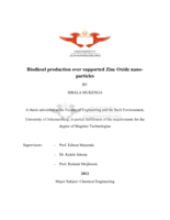 Biodiesel production over supported zinc oxide nano-particles