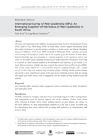 International survey of peer leadership (ISPL) : an emerging snapshot of the status of peer leadership in South Africa