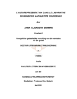 L'autorepresentation dans le Labyrinthe du monde de Marguerite Yourcenar